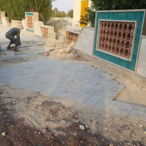 محوطه سازی مدیریت مصلی